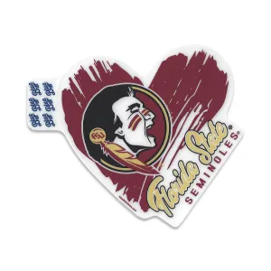 Blue 84 Seminole Logo Florida State Seminoles Heart Decal