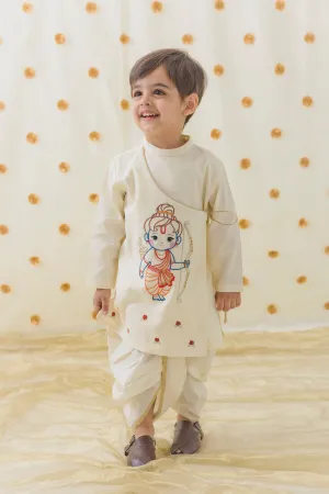 Pre-Order : Boys Ram Lalla Dhoti Kurta Set